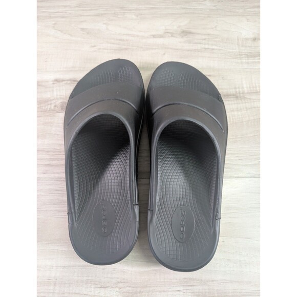OOFOS Ooahh Slide Recovery Comfort Sport Sandal Black Unisex Size M11 W13 - Picture 5 of 8